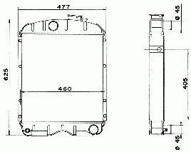 Radiador tractor Ebro 160  52158