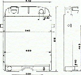 Radiador tractor EBRO 470    52173