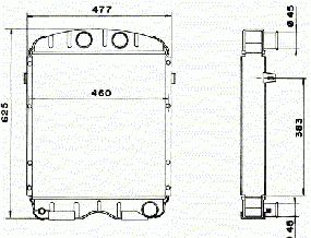 Radiador tractor EBRO SUPER 55        52164