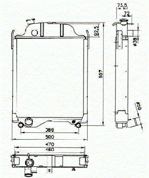 Radiador tractor JOHN DEERE     AL56372