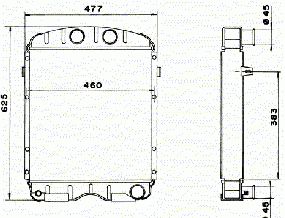 Radiador tractor EBRO SUPER 55        52164